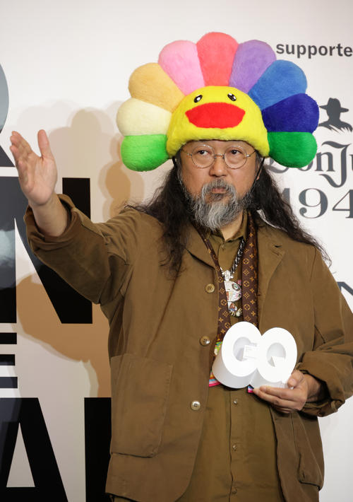 「GQ MEN OF THE YEAR 2024」ベスト・アーティスト賞を受賞した村上隆氏（撮影・中島郁夫）