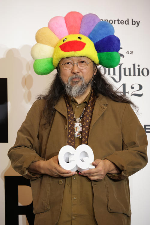 「GQ MEN OF THE YEAR 2024」ベスト・アーティスト賞を受賞した村上隆氏（撮影・中島郁夫）