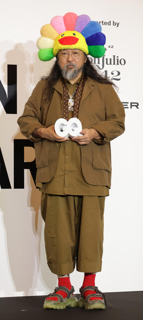 「GQ MEN OF THE YEAR 2024」ベスト・アーティスト賞を受賞した村上隆氏（撮影・中島郁夫）
