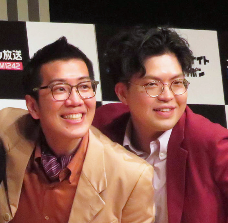 ヤーレンズ楢原真樹（左）と出井隼之介（2024年撮影）