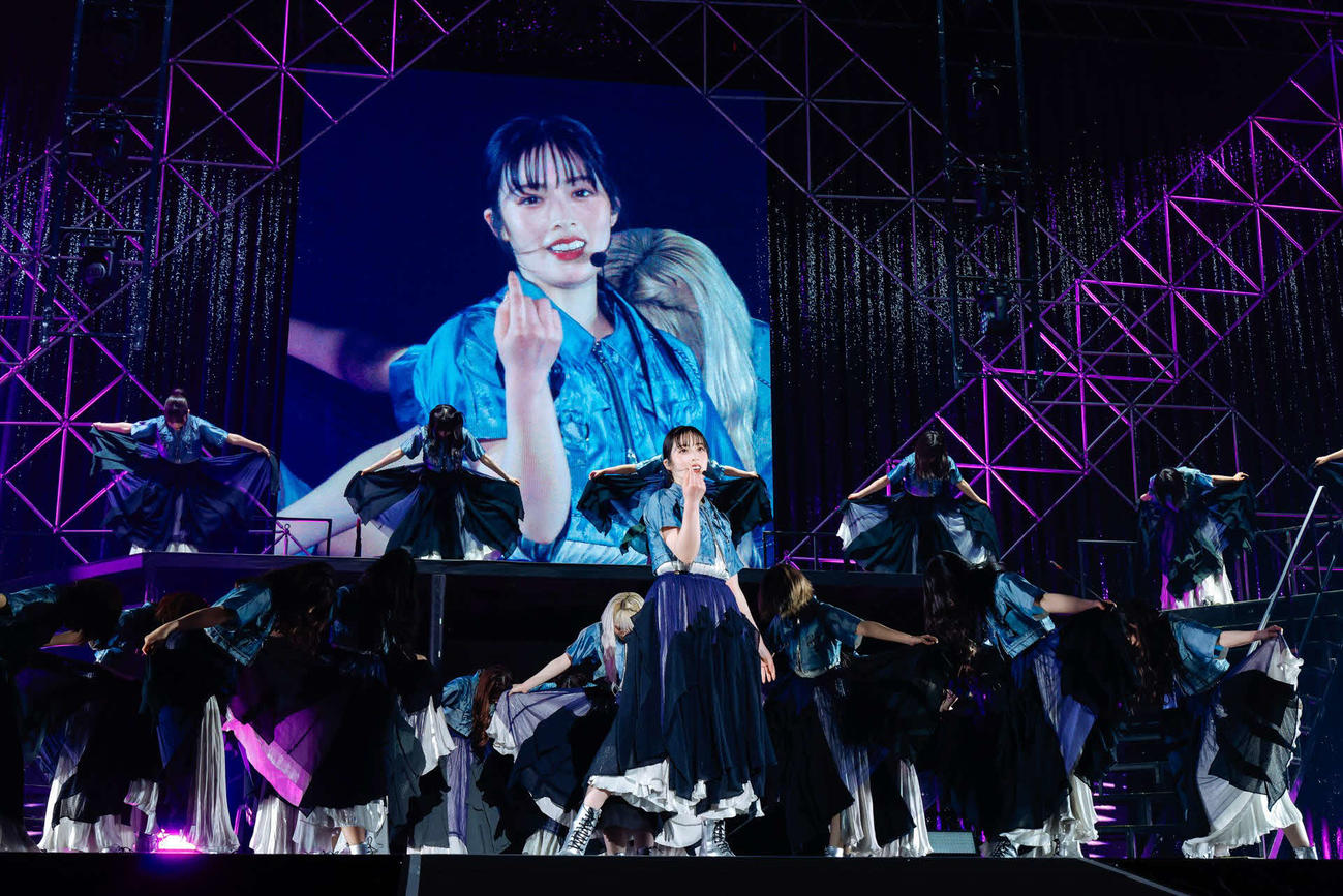 「10th Single BACKS LIVE！！」でパフォーマンスする櫻坂46齋藤冬優花（上山陽介氏撮影）