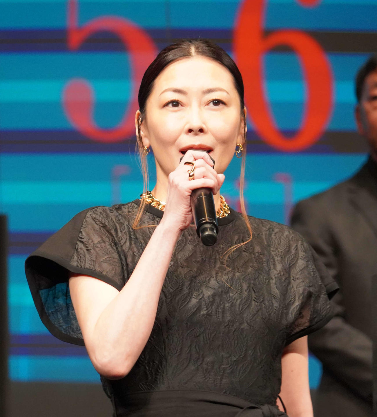 映画「死刑にいたる病」の完成披露試写会に出席した中山美穂さん（2022年4月撮影）