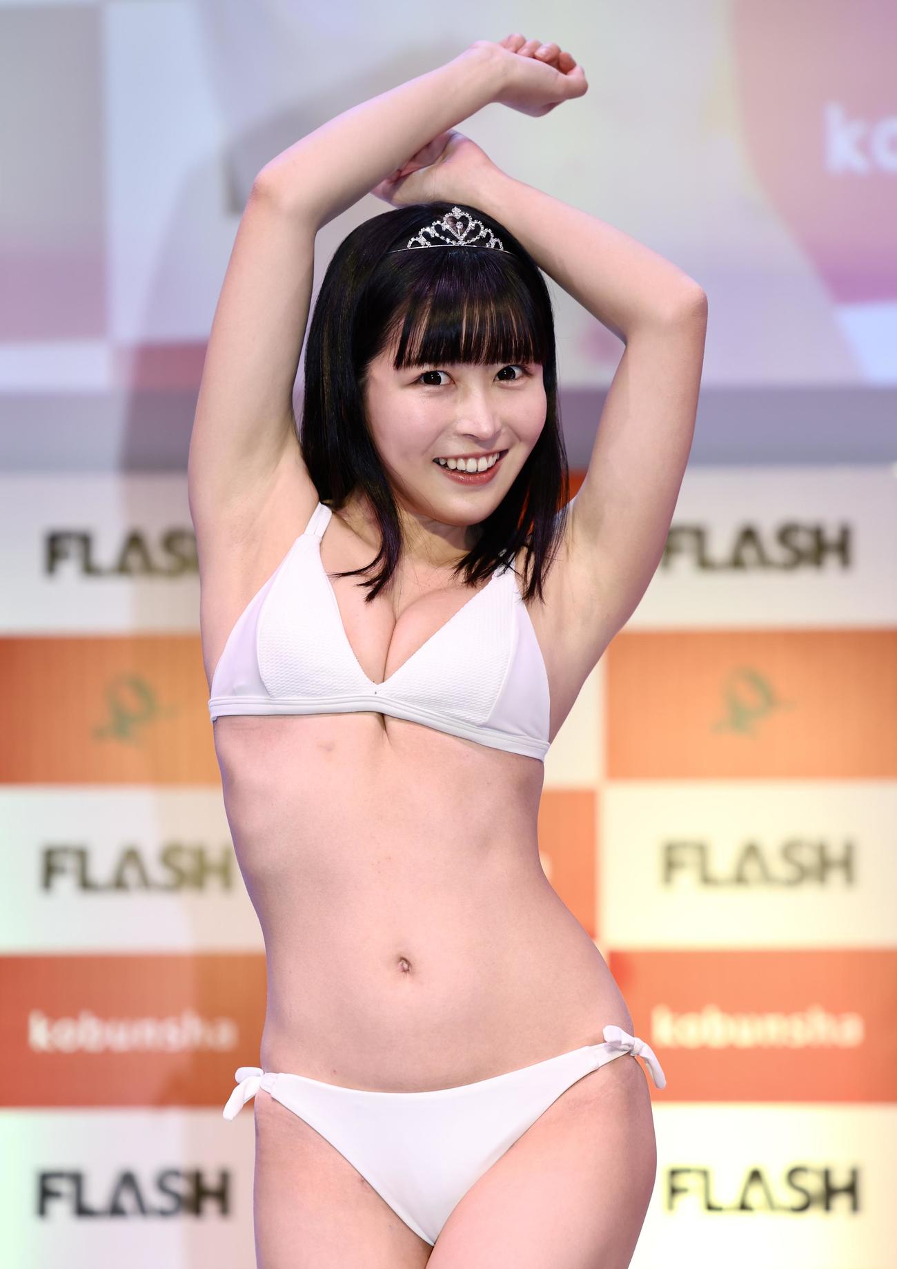ミスFLASH2025グランプリの丸山りさ（撮影・河田真司）