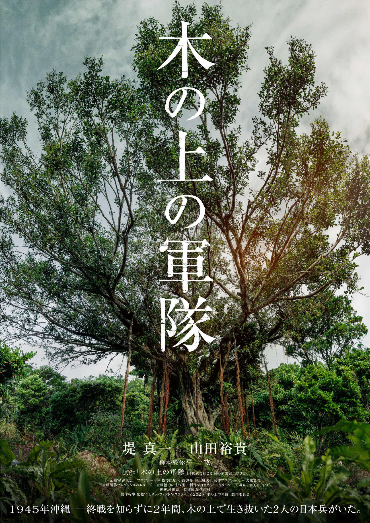 堤真一と山田裕貴がダブル主演＆初共演する映画「木の上の軍隊」（C）2025「木の上の軍隊」製作委員会
