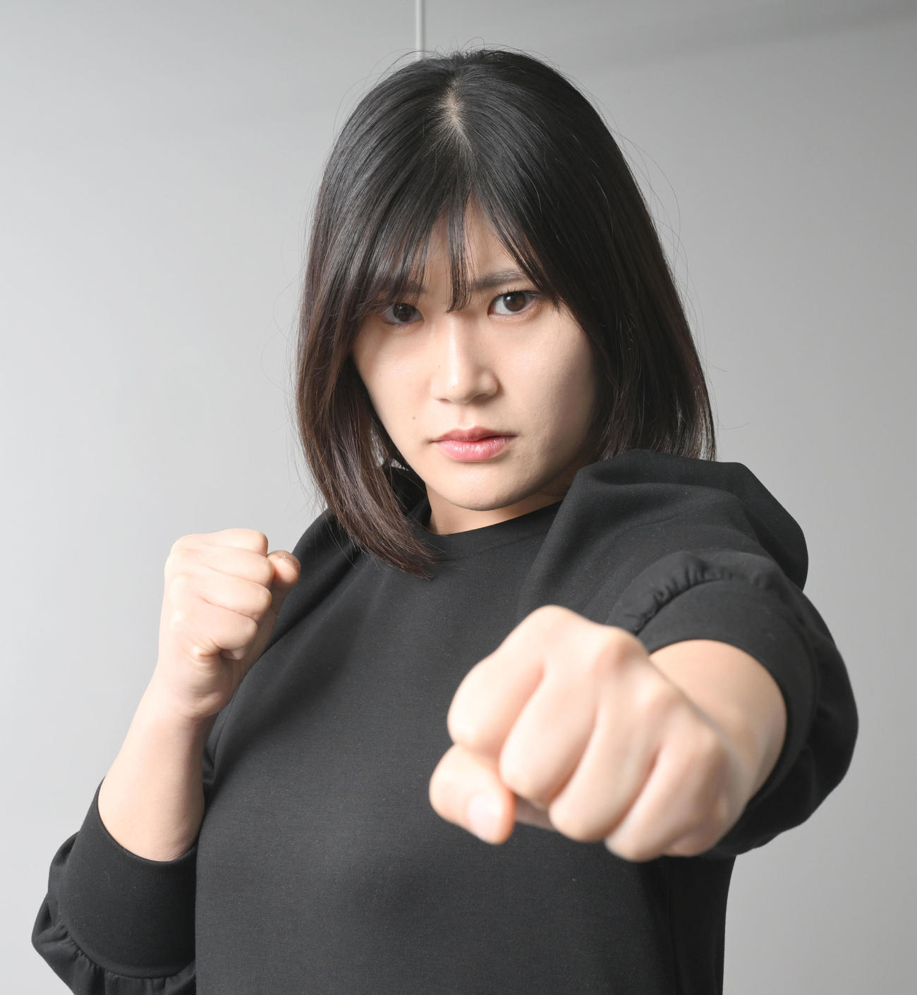往年の女子プロレス黄金期を描くNetflixのドラマ「極悪女王」に出演の隅田杏花（撮影・千葉一成）