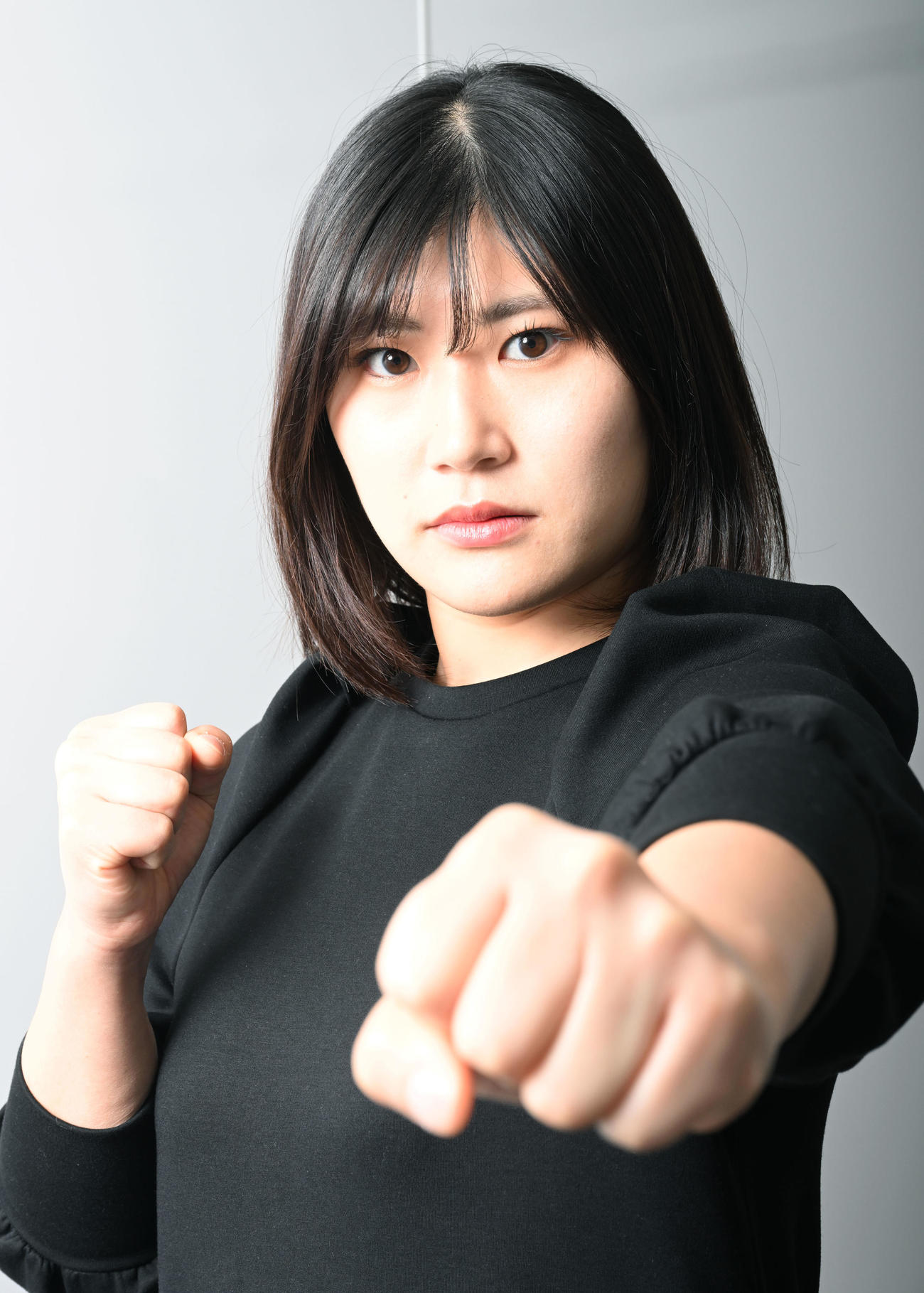 往年の女子プロレス黄金期を描くNetflixのドラマ「極悪女王」に出演の隅田杏花（撮影・千葉一成）