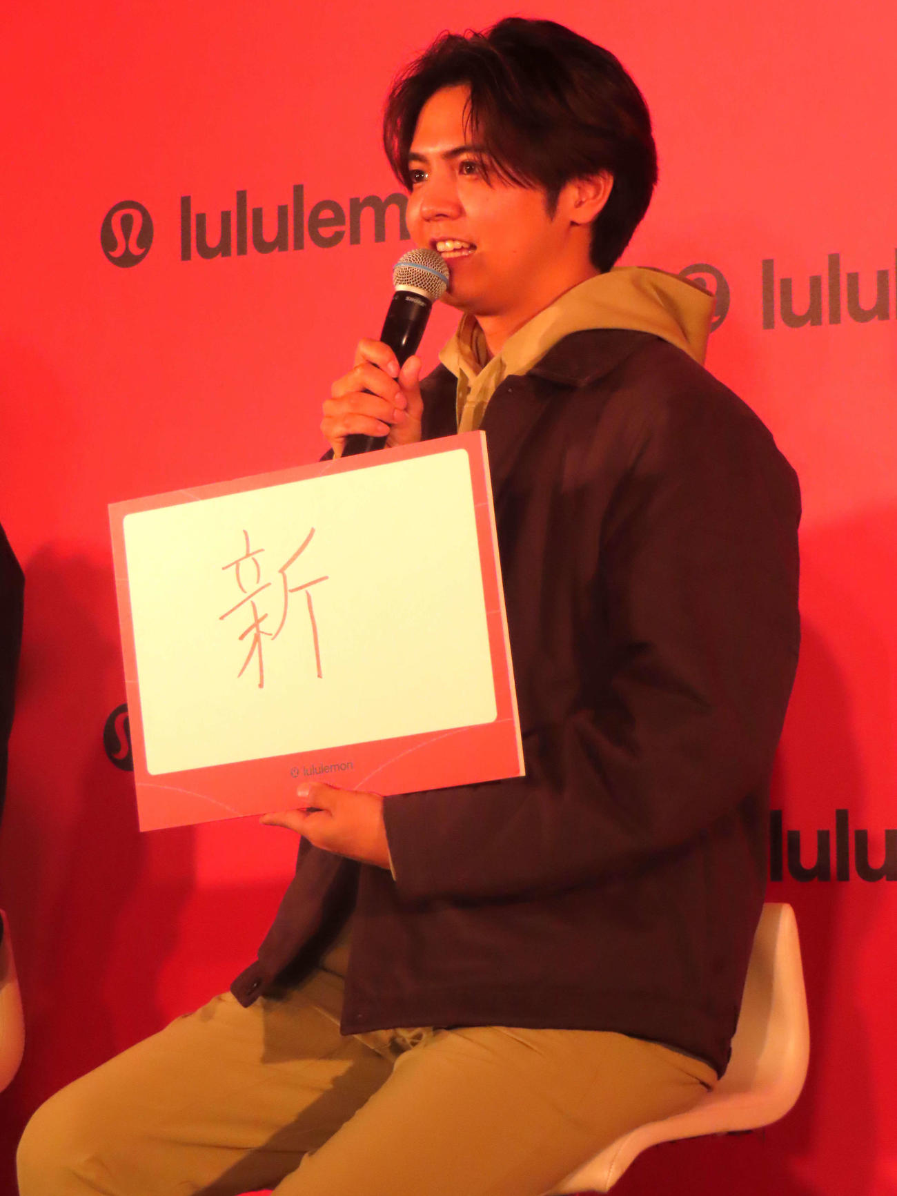 「lululemon Shibuya Flagship」オープニングセレモニーに登壇したGENERATIONS片寄涼太