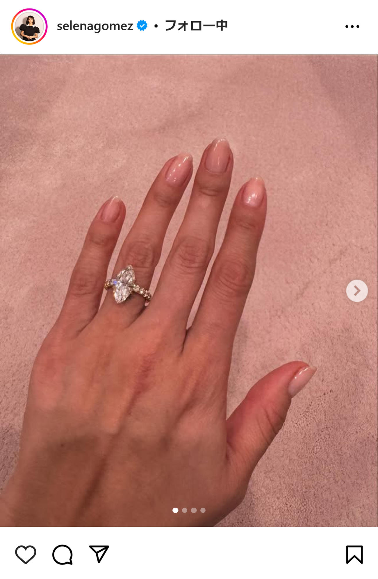セレーナ・ゴメスのインスタグラムから