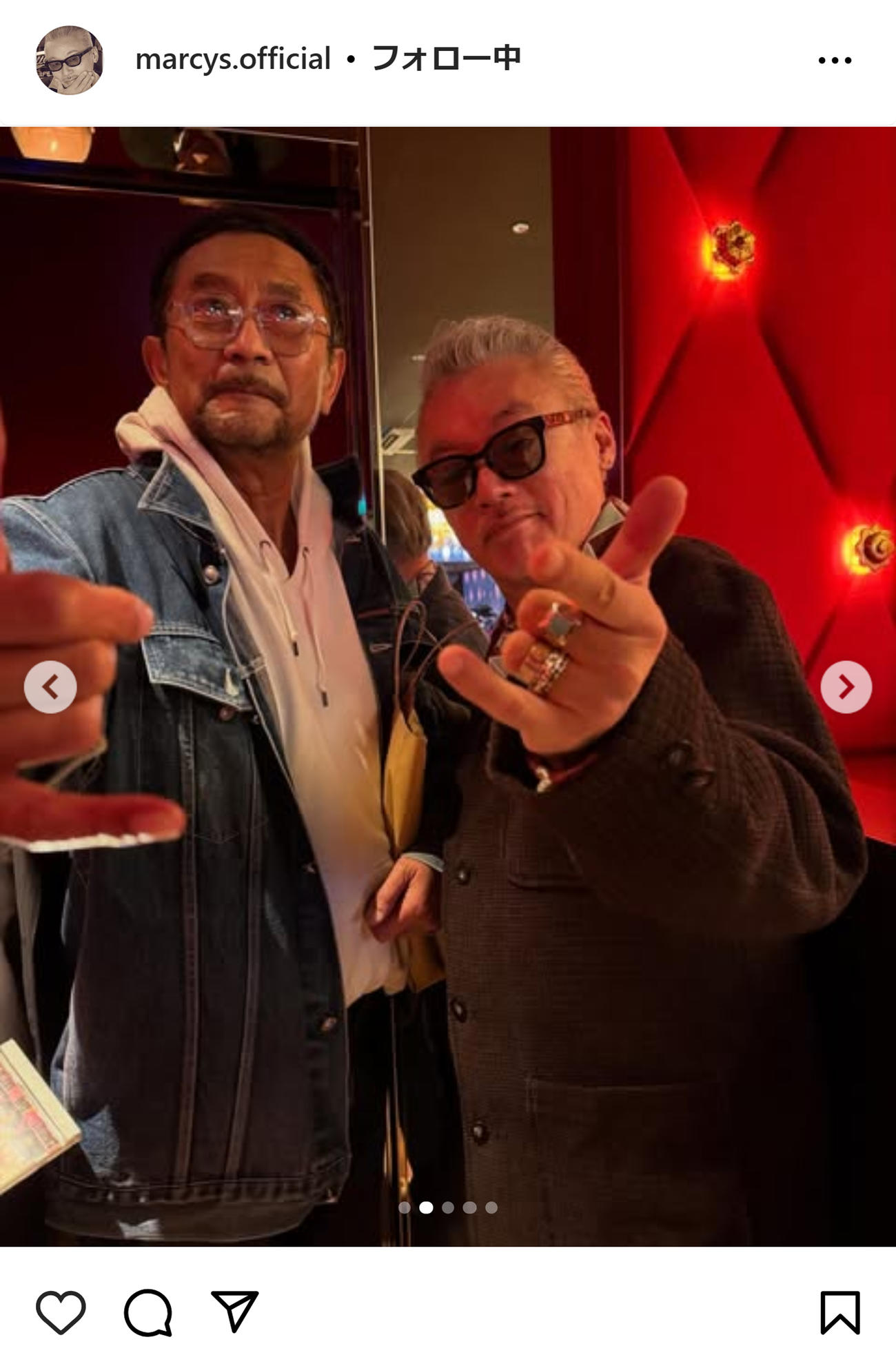 田代まさし氏のインスタグラムから