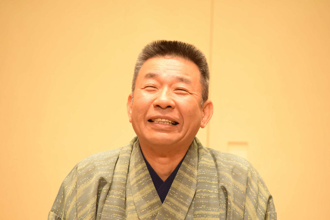 「震災30年。笑ってがんばろう！震災復興ウィーク」に出演する笑福亭松喬（撮影・阪口孝志）