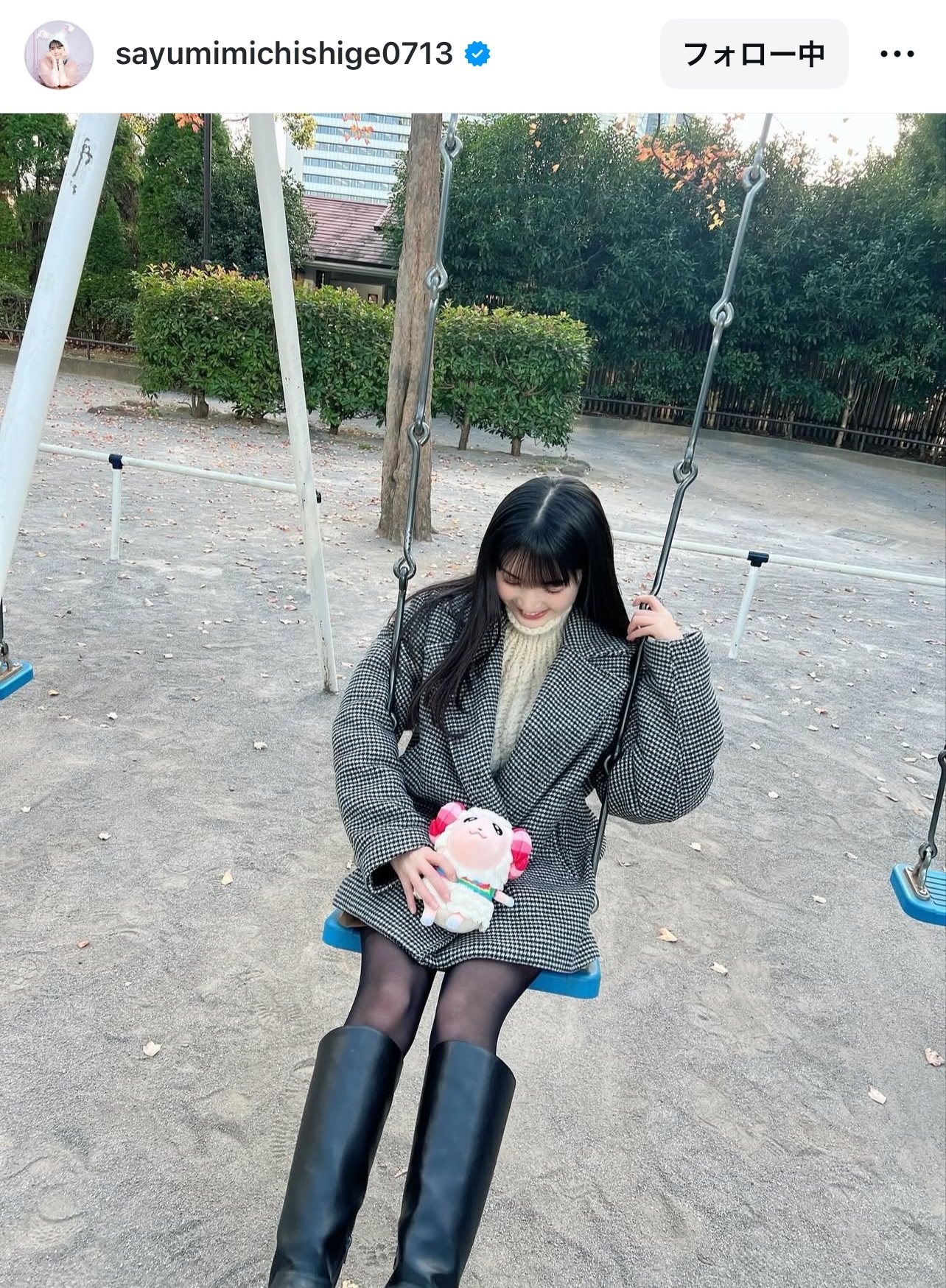 道重さゆりのインスタグラムから