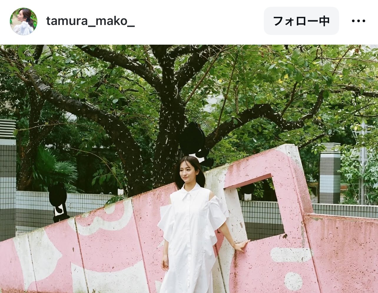 田村真子アナウンサーのインスタグラムから