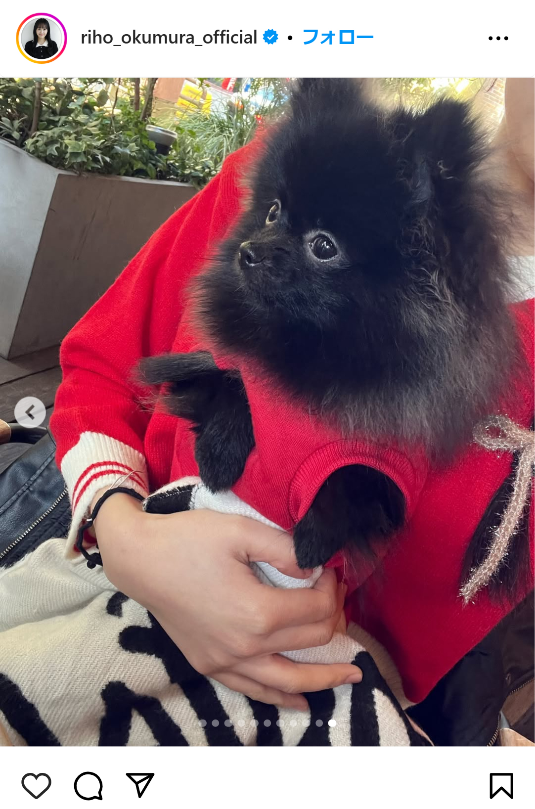 奥村梨穂のインスタグラムから
