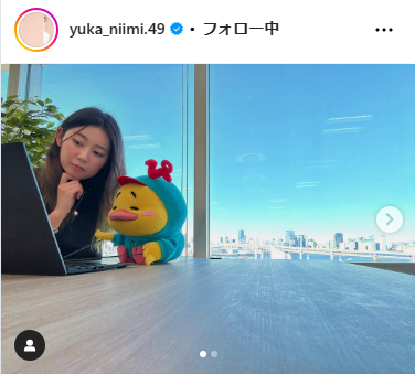 フジテレビ新美有加アナウンサーのインスタグラムから