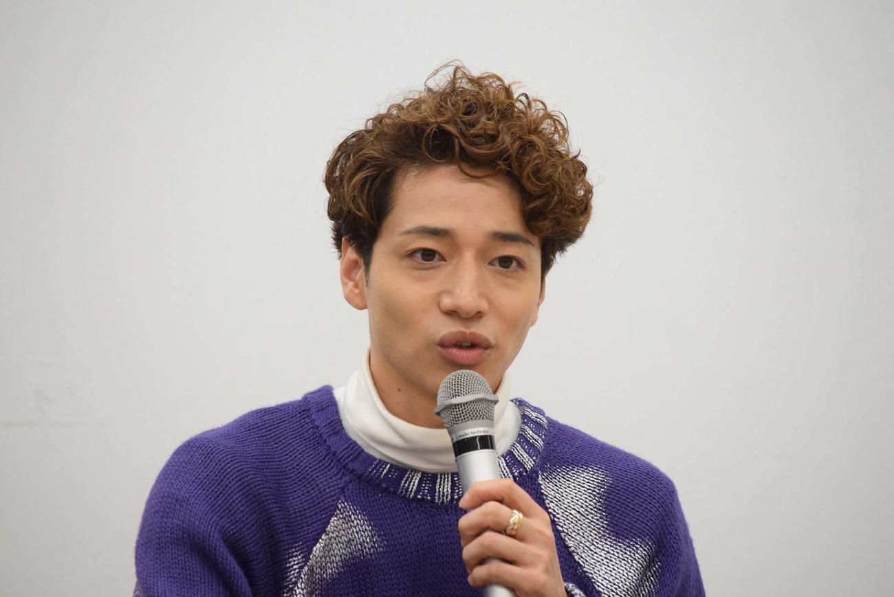 舞台への意気込みを語ったふぉ～ゆ～福田悠太（撮影・阪口孝志）