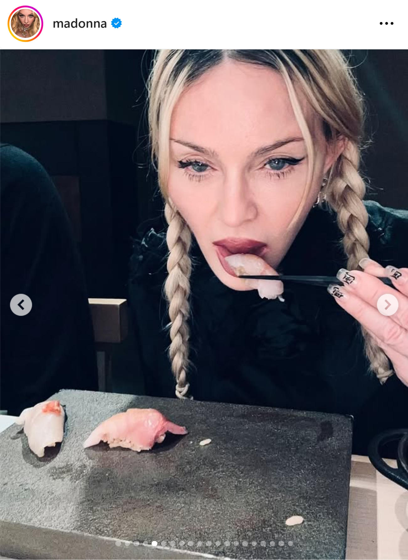 マドンナのインスタグラムから