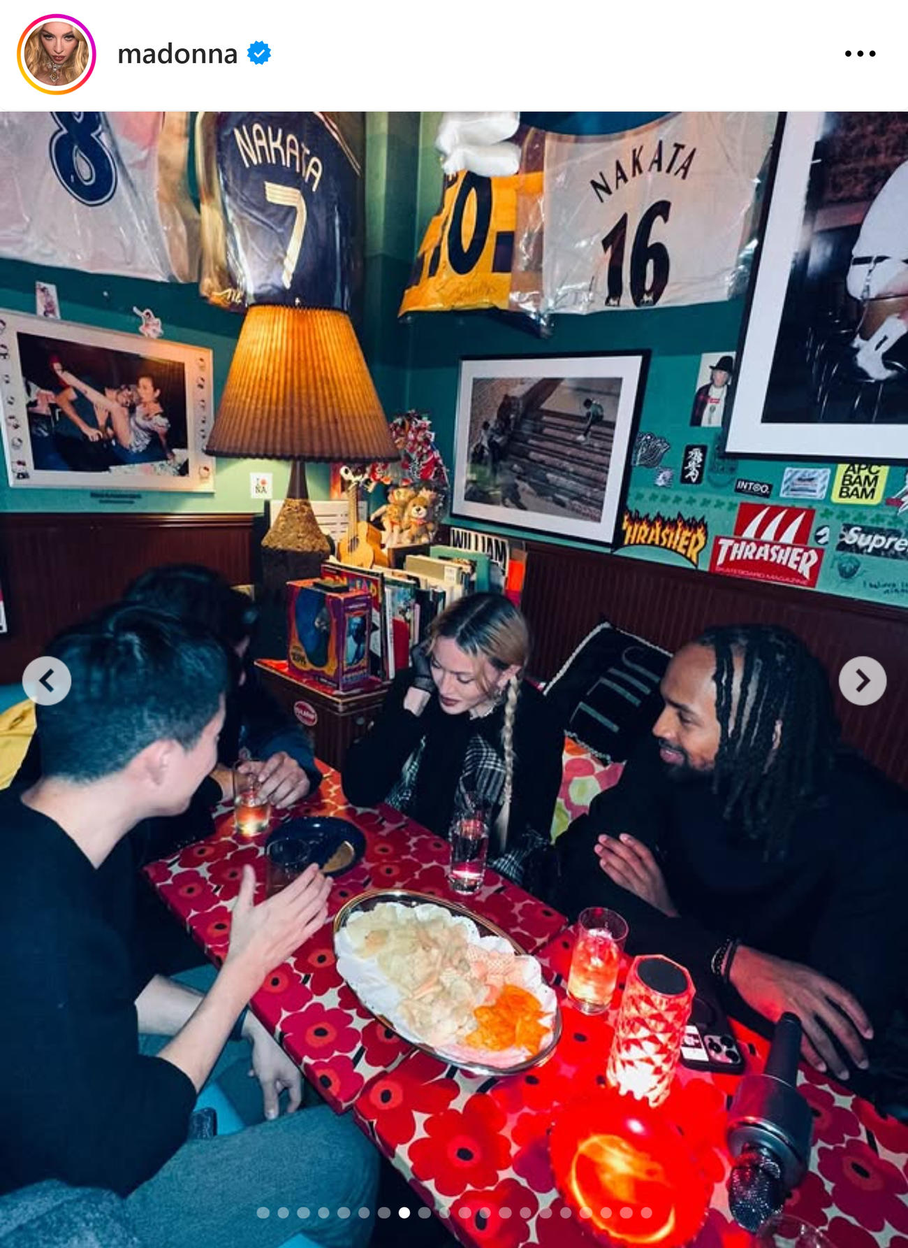 マドンナのインスタグラムから
