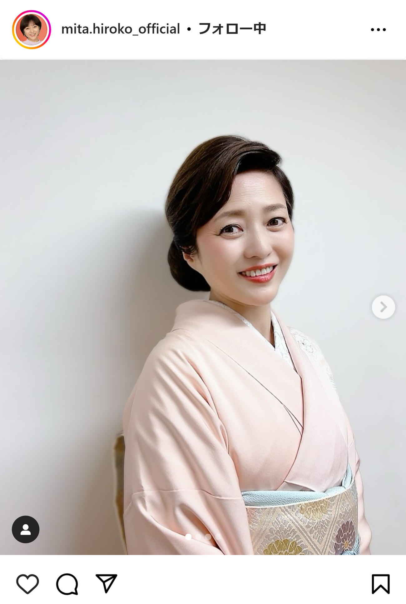 三田寛子のインスタグラムから