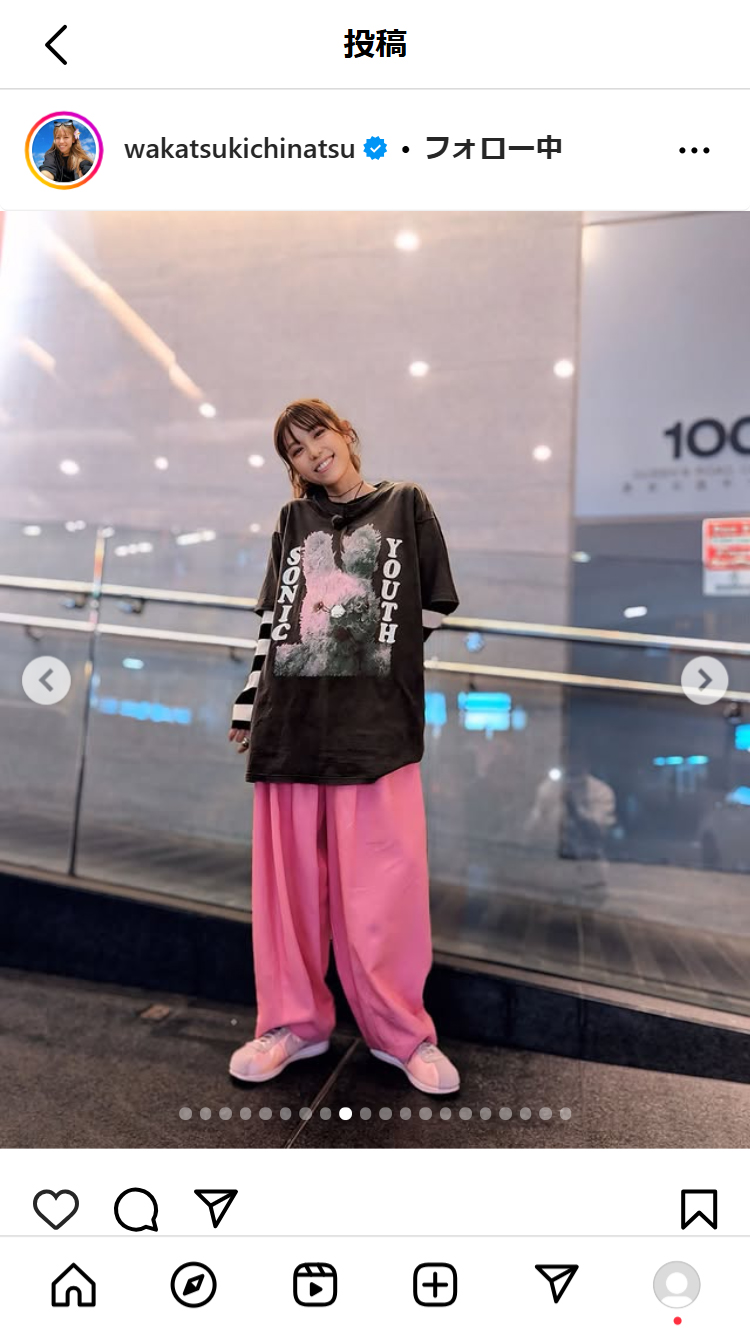 若槻千夏のインスタグラムから