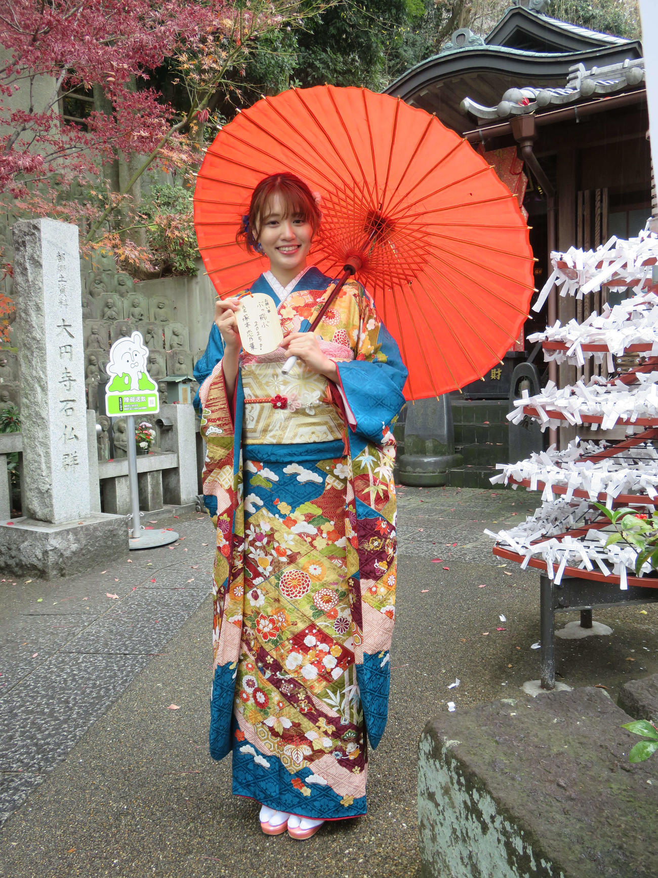 大円寺で絵馬を奉納した塚本恋乃葉