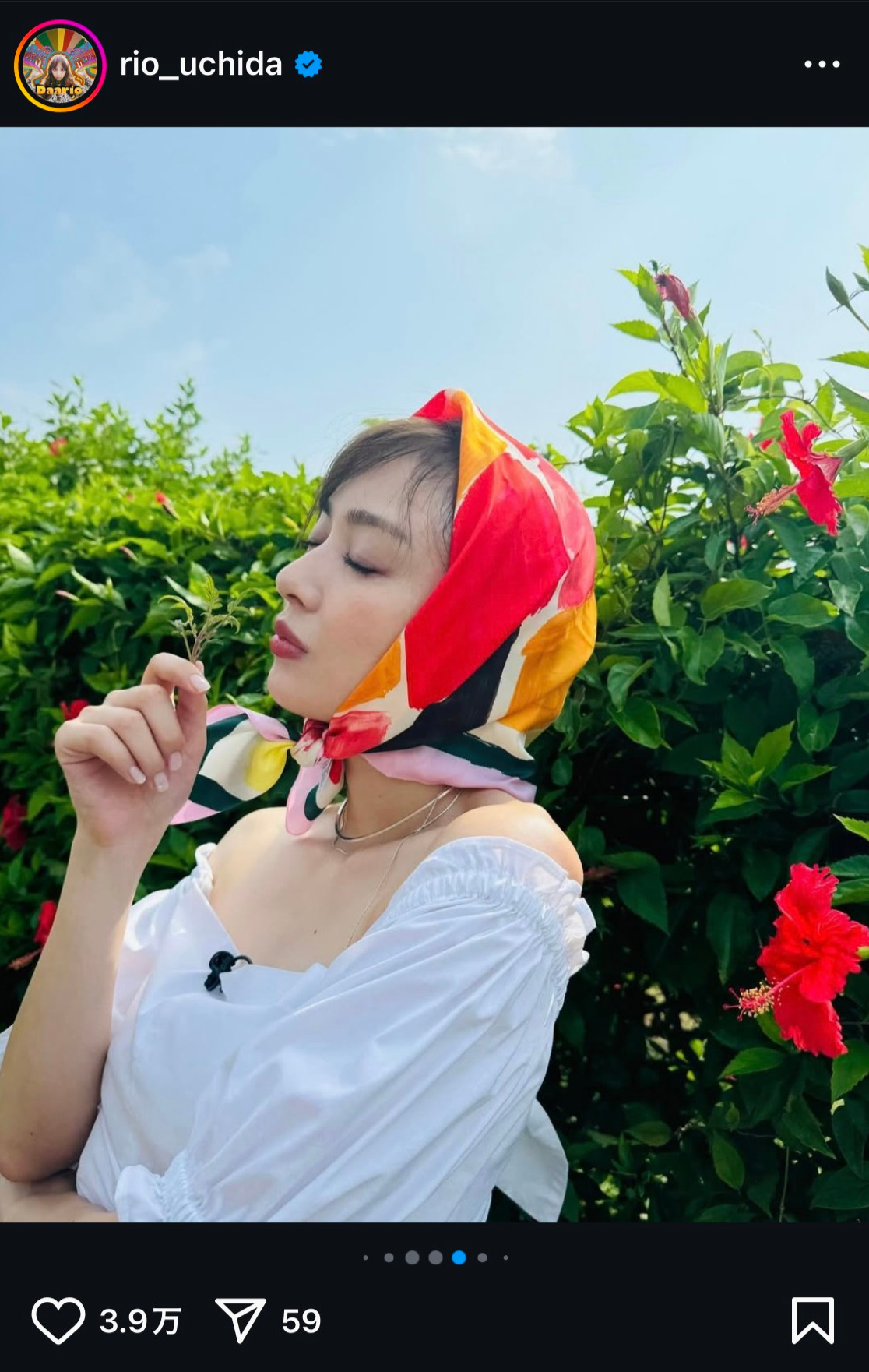 内田理央のインスタグラムから