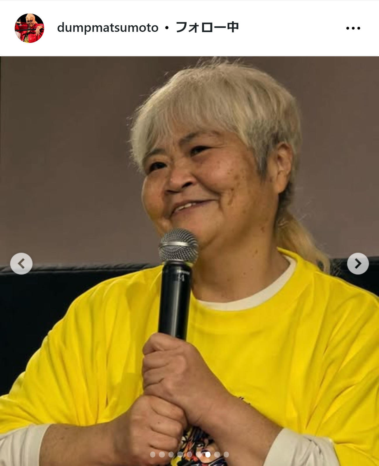 ダンプ松本のインスタグラムから