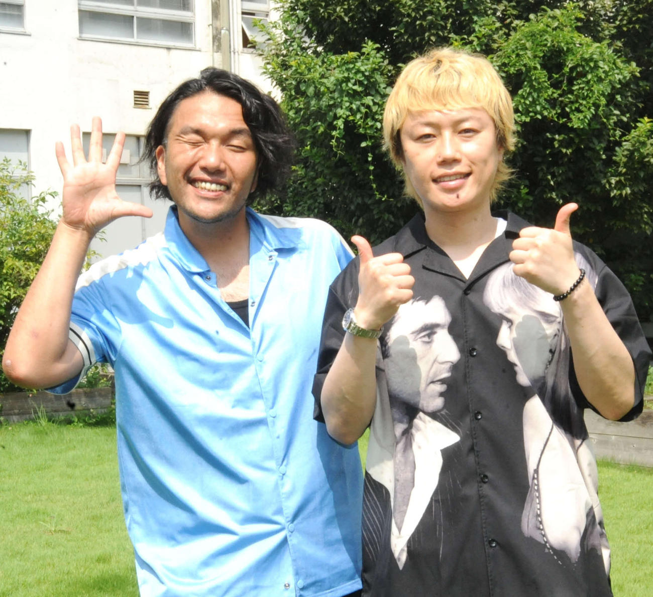 見取り図の盛山晋太郎（左）とリリー（24年8月）