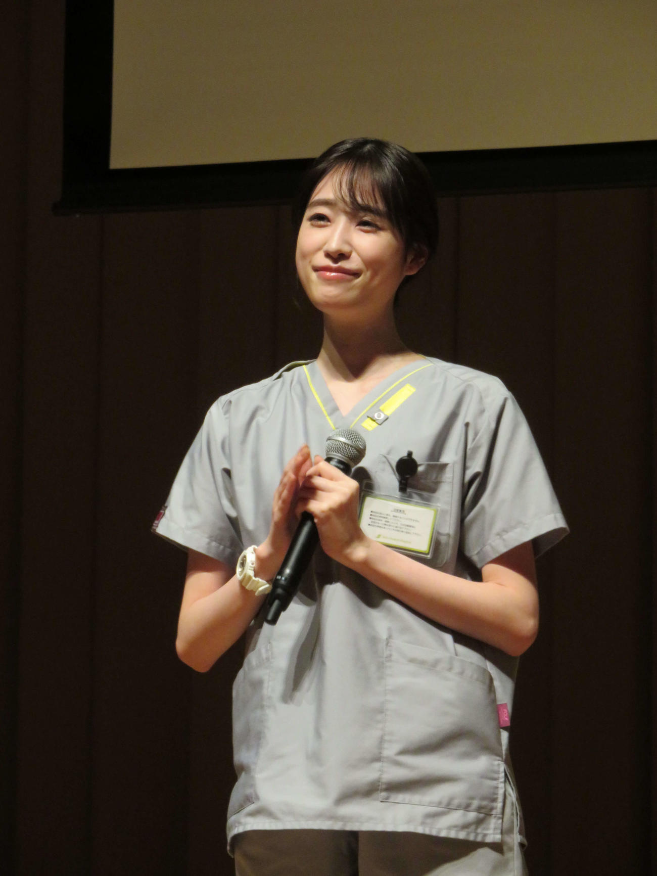 TBSドラマ「まどか26歳、研修医やってます！」のプレミアイベントに登壇した高橋ひかる