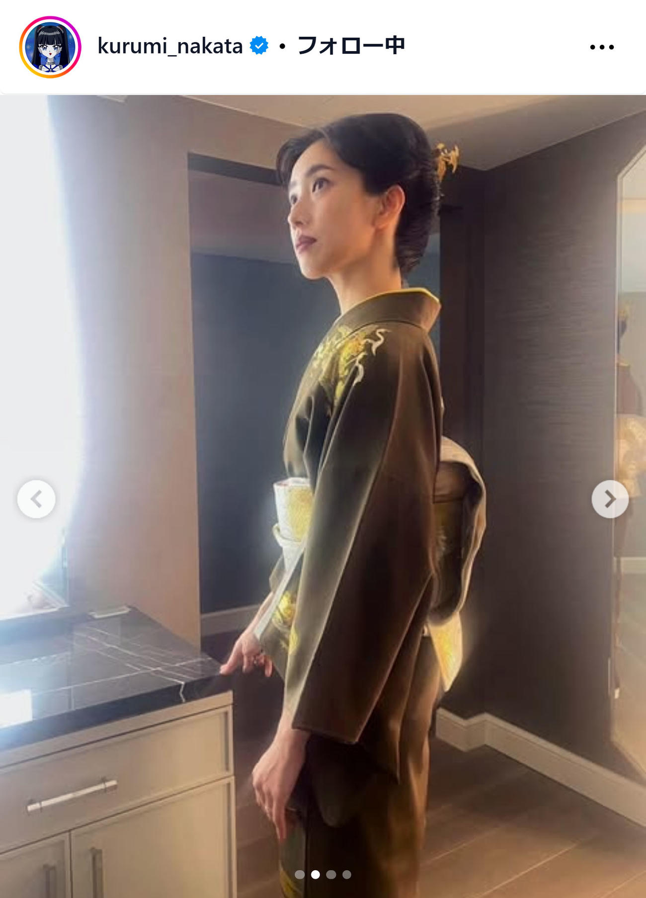 中田クルミのインスタグラムから