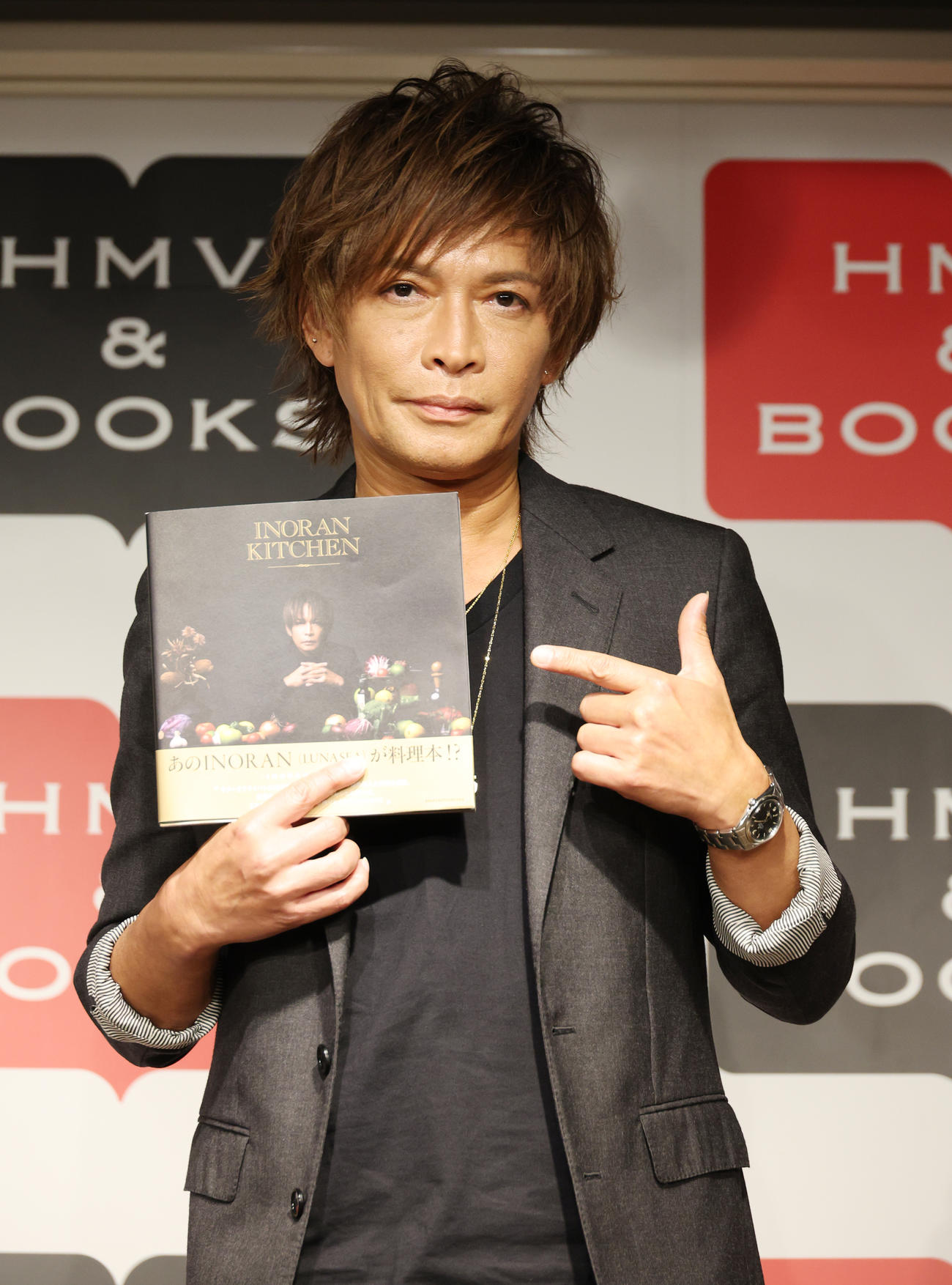 レシピ本発売記念取材会を行ったINORAN（撮影・中島郁夫）