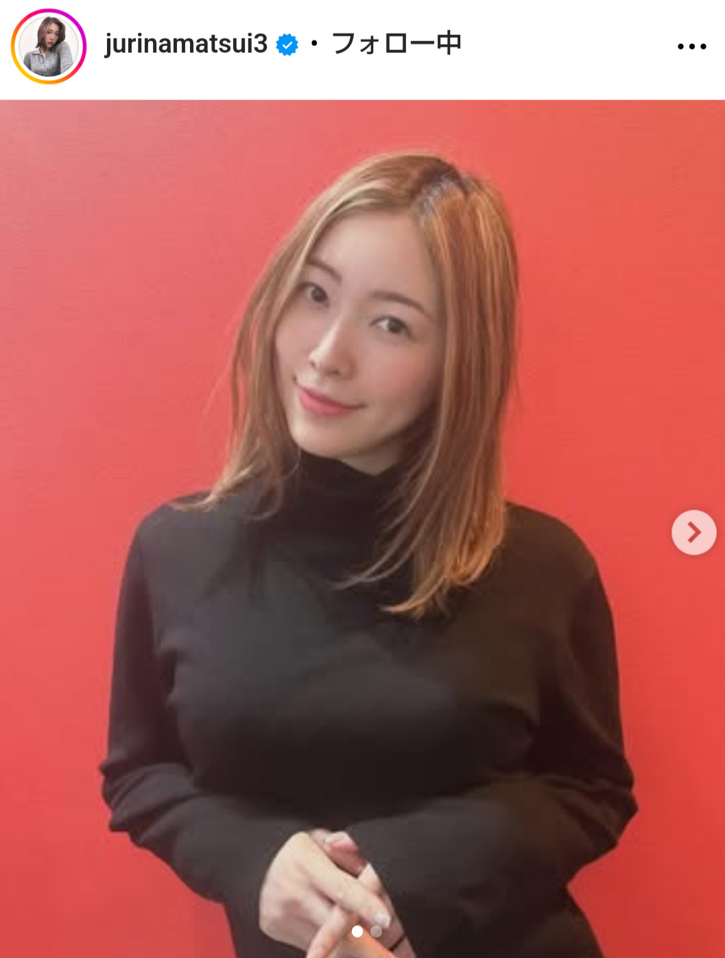 松井珠理奈のインスタグラムから