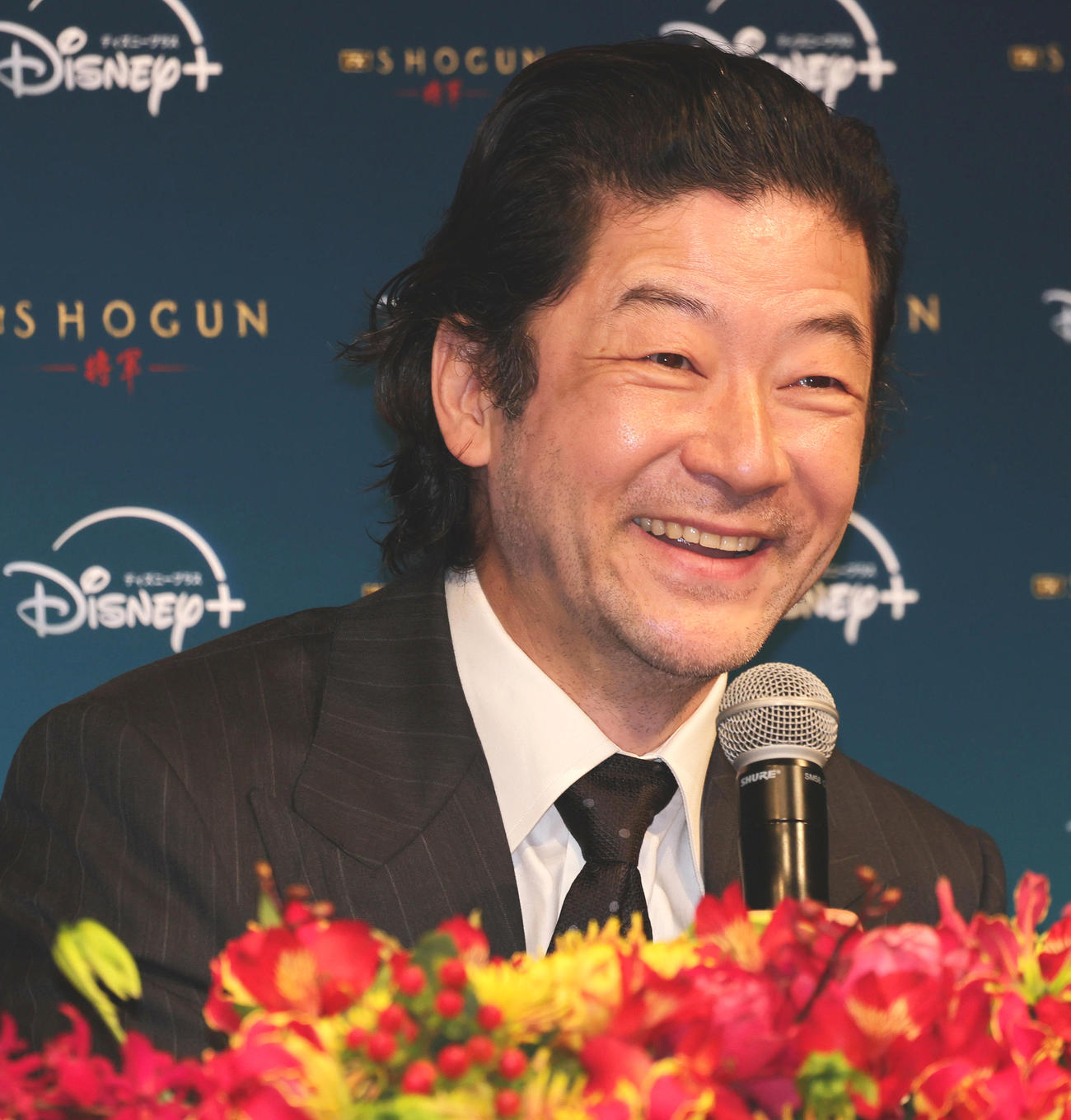 「SHOGUN　将軍」のゴールデングローブ賞4冠受賞記念会見に登場した助演男優賞の浅野忠信（撮影・野上伸悟）