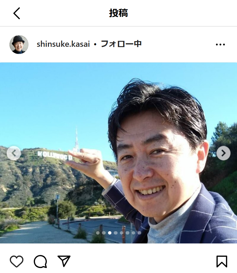 笠井信輔のインスタグラムから