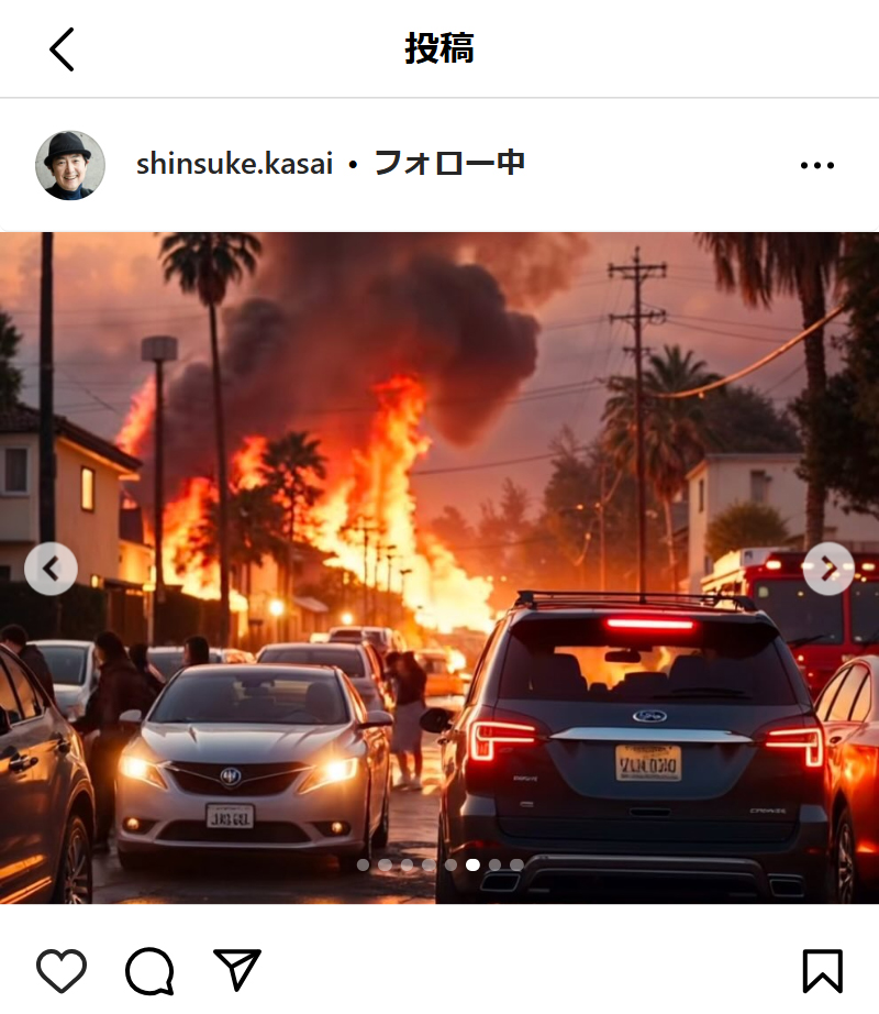 笠井信輔のインスタグラムから