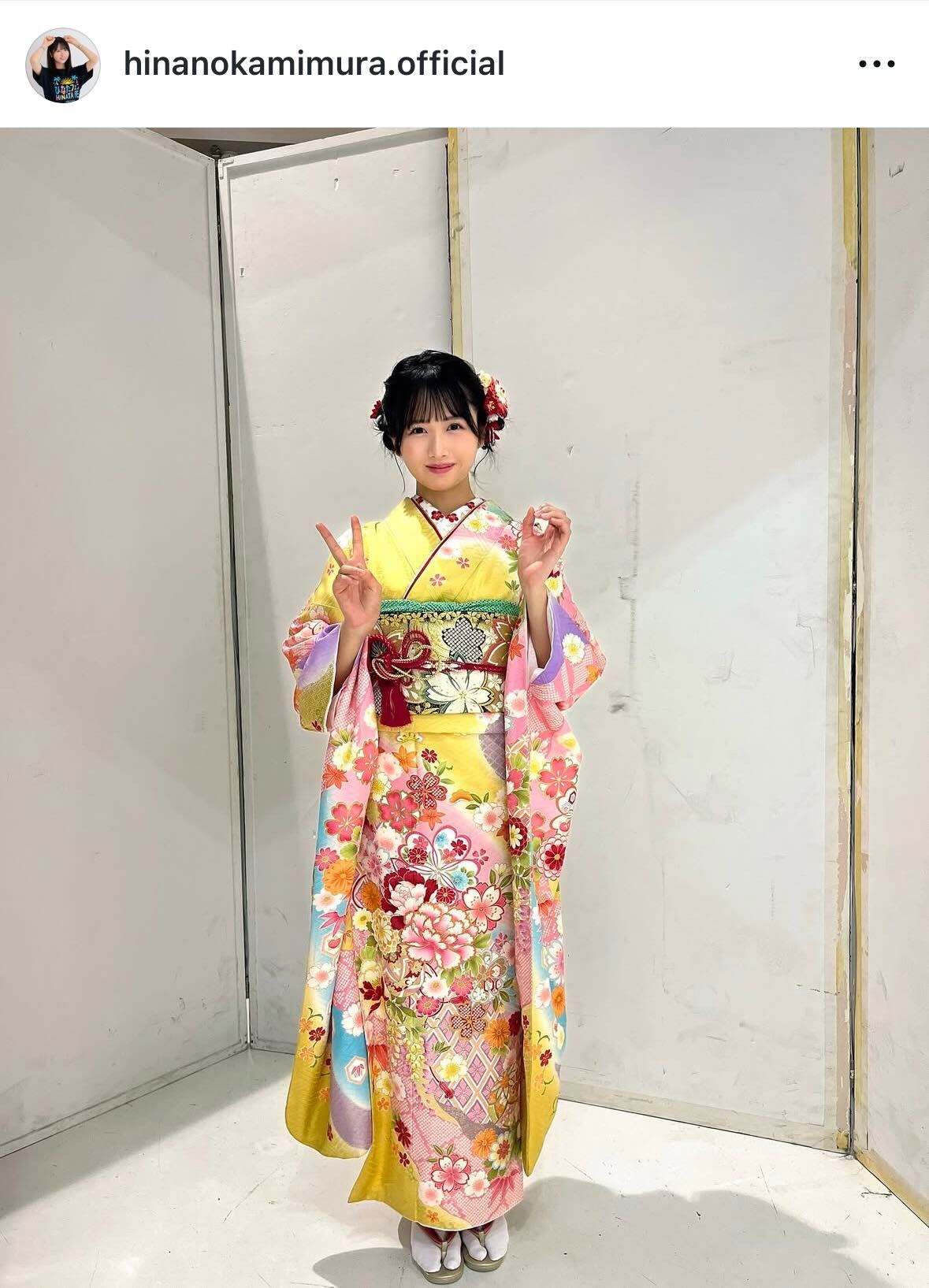 日向坂46上村ひなののインスタグラムから