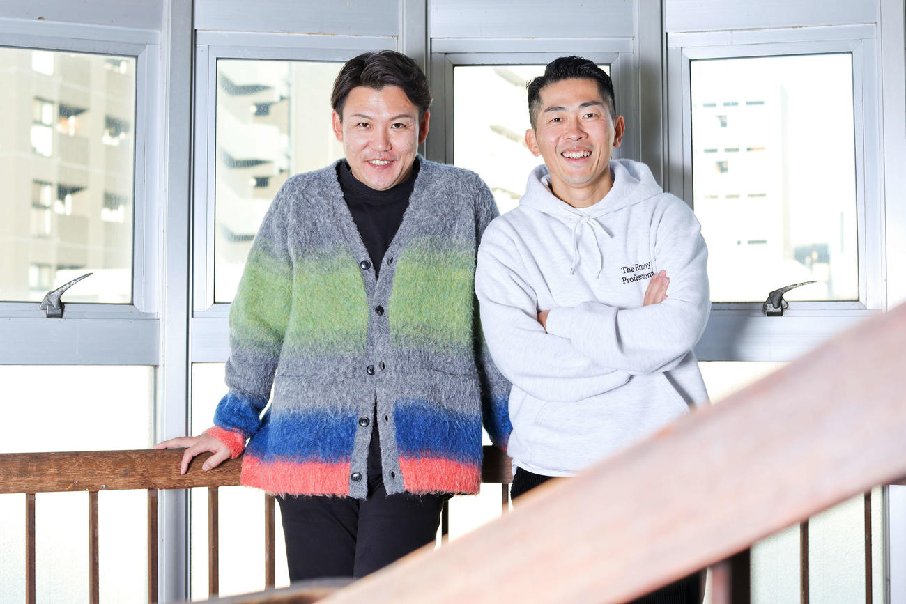 2人体制となり、今後の意気込みを語ったジャングルポケットおたけ（左）と太田博久（撮影・河田真司）