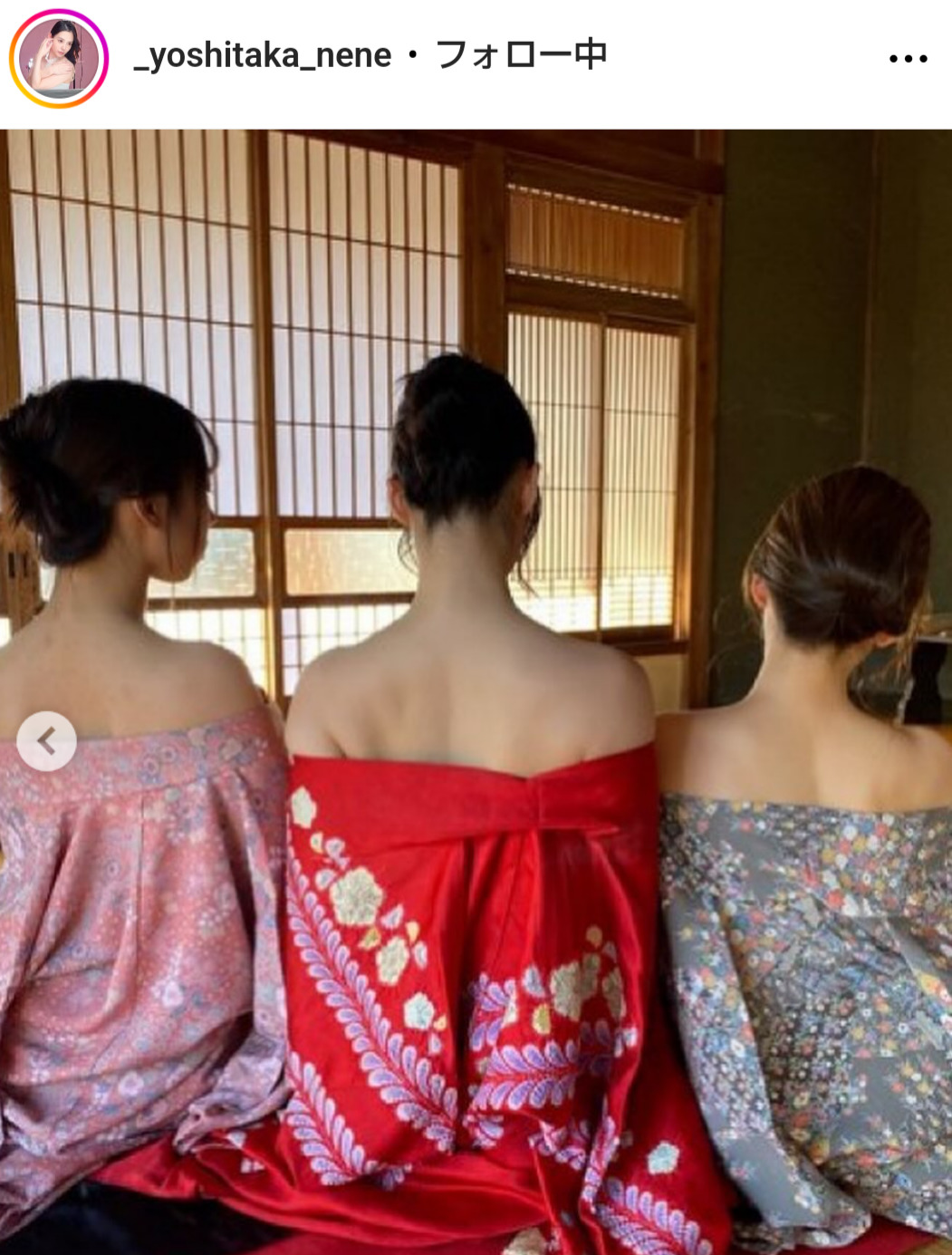 吉高寧々のインスタグラムから