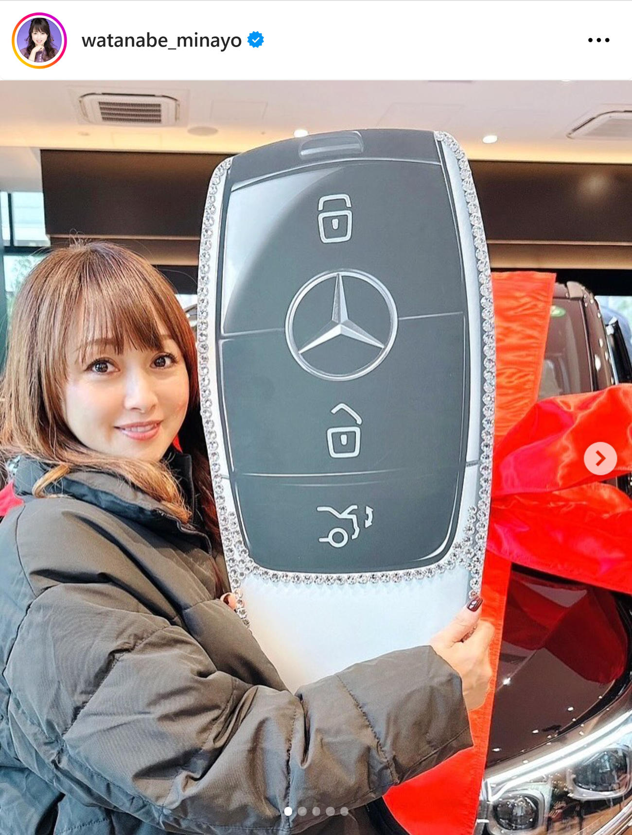 渡辺美奈代のインスタグラムから