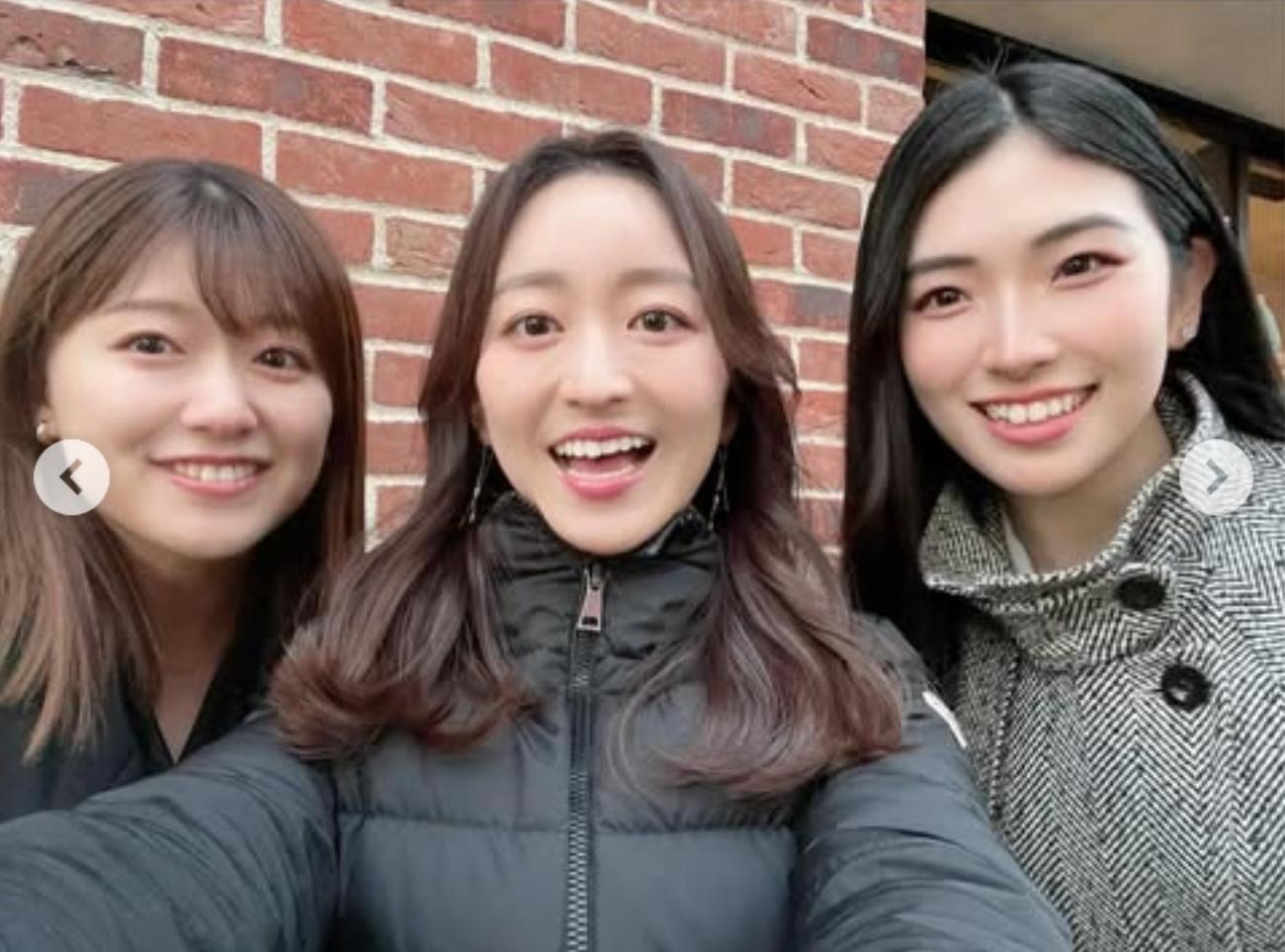 尾崎里紗アナのインスタグラムから