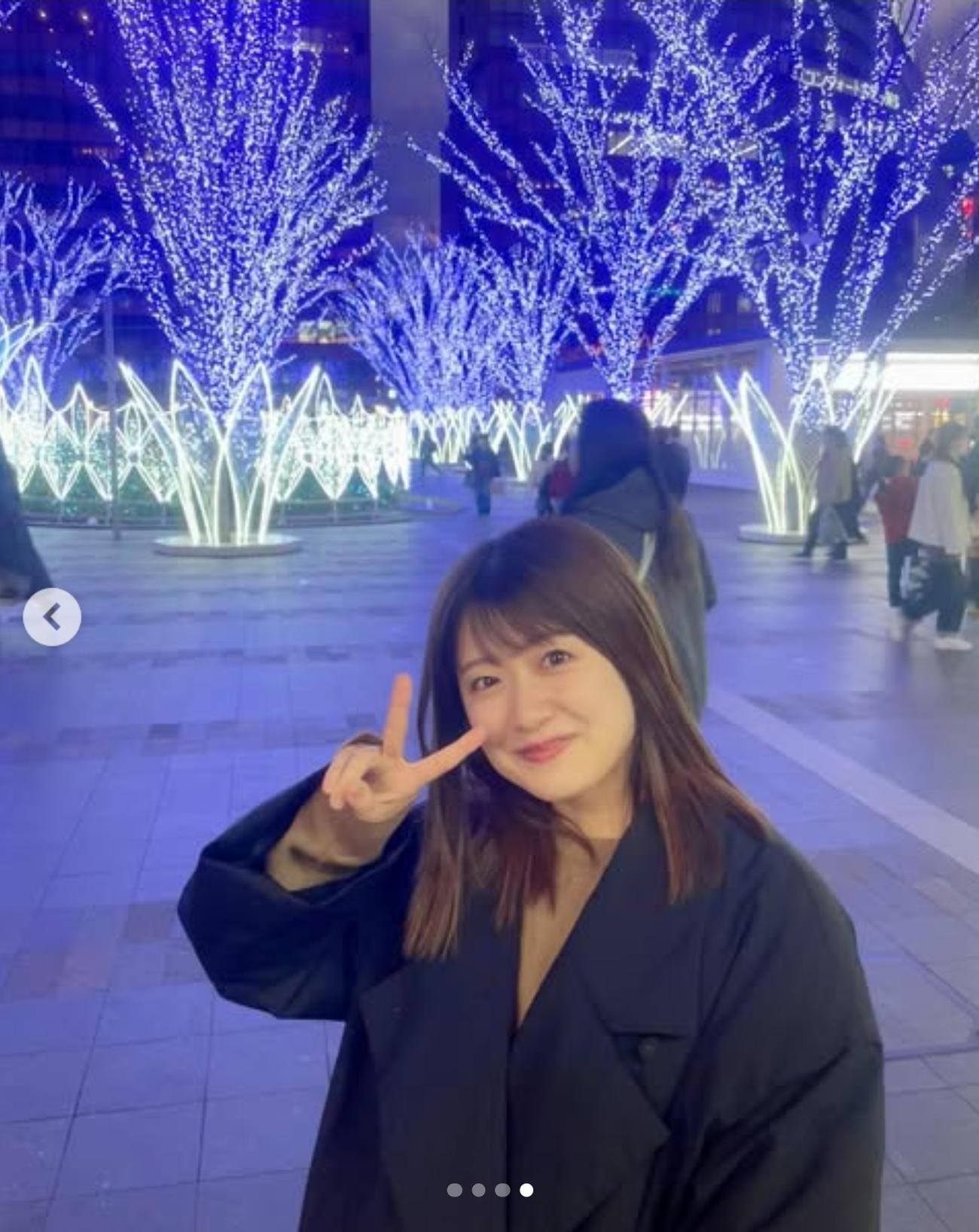 尾崎里紗アナのインスタグラムから