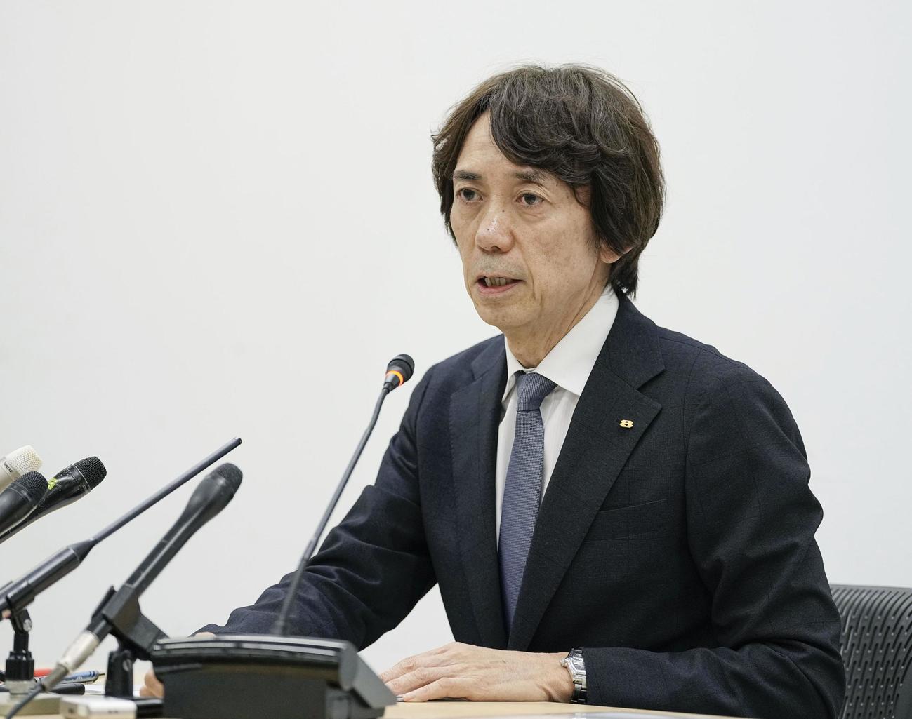 新年記者会見に出席した関西テレビの大多亮社長