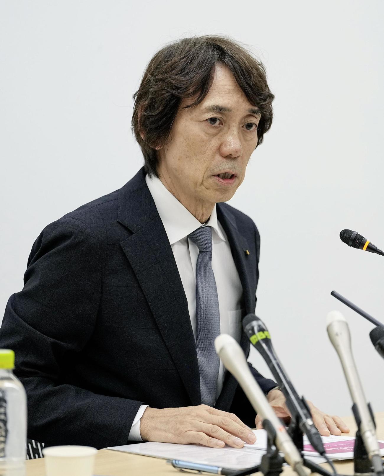 新年記者会見に出席した関西テレビの大多亮社長