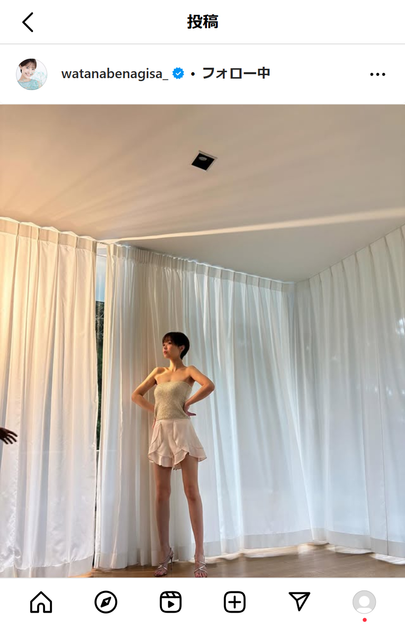 渡邊渚さんのインスタグラムから