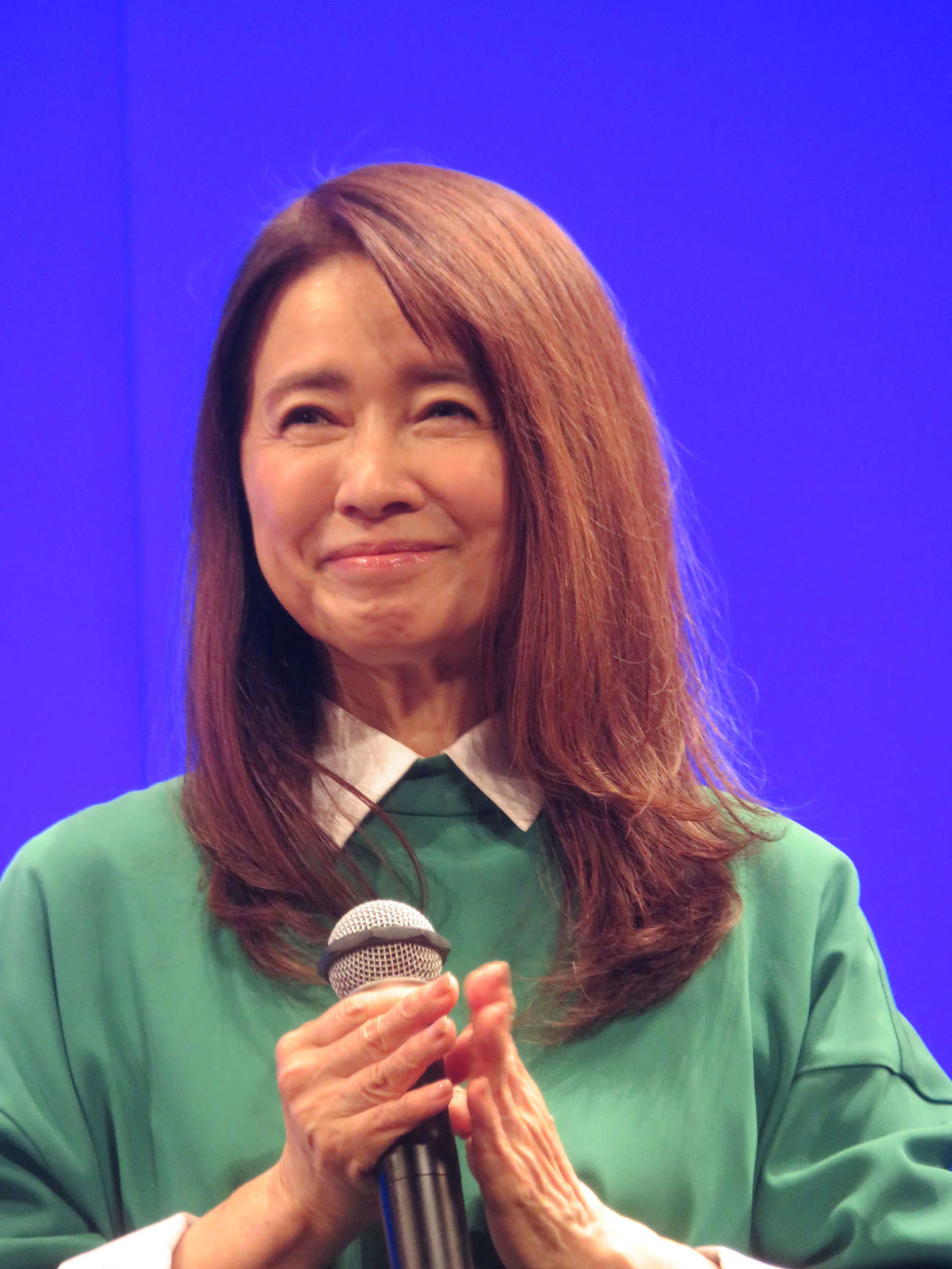 映画「知らないカノジョ」完成披露舞台あいさつに出席した風吹ジュン