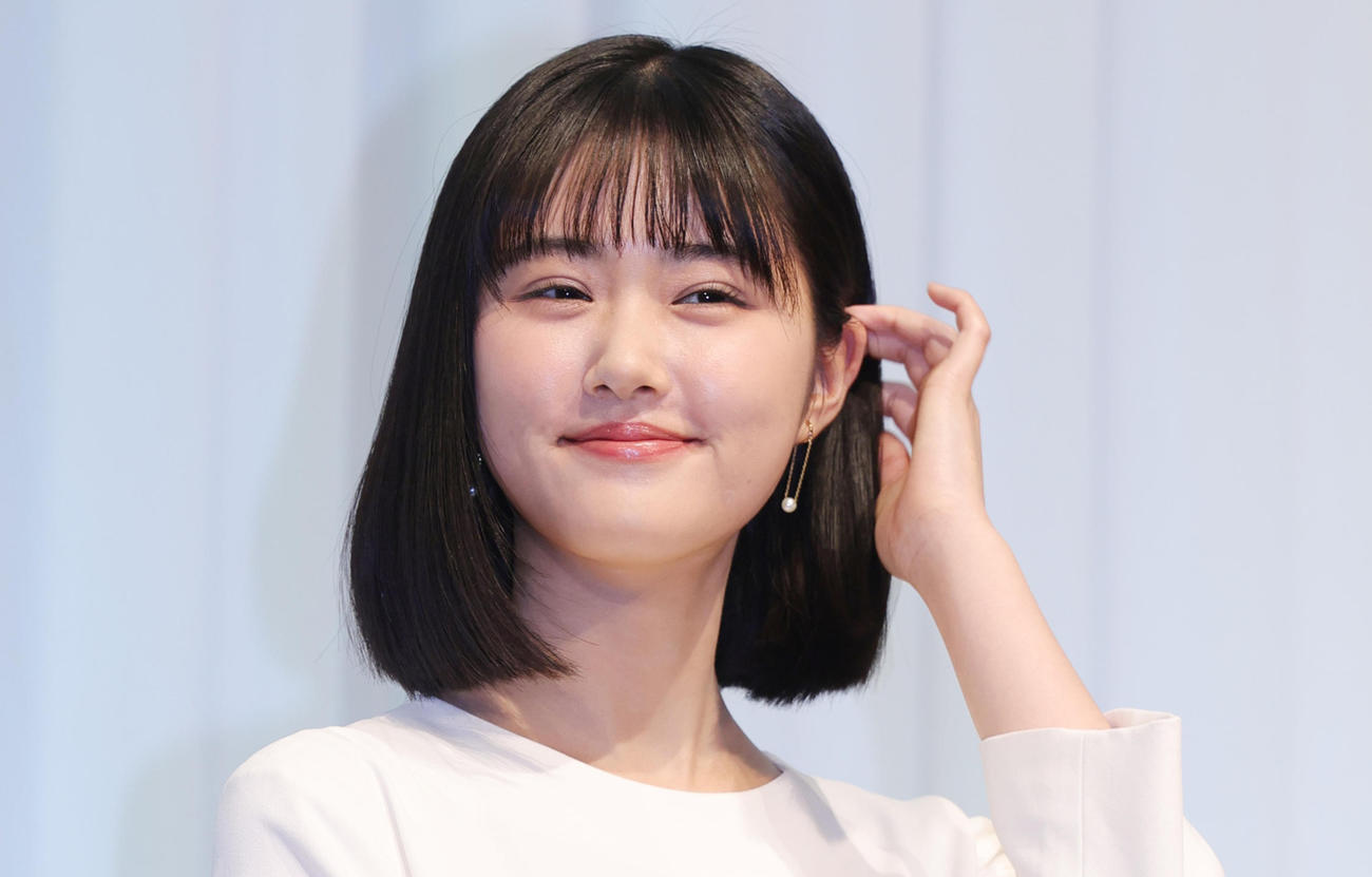 松竹創業130周年記念イベントに登場した原菜乃華（撮影・野上伸悟）