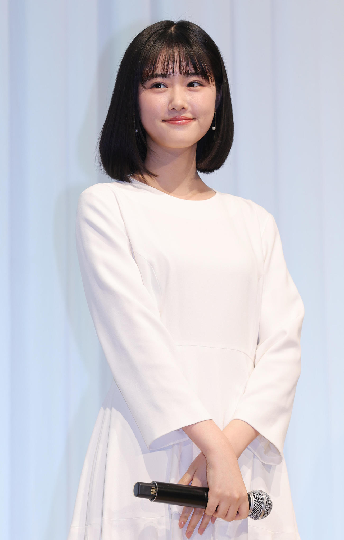 松竹創業130周年記念イベントに登場した原菜乃華（撮影・野上伸悟）