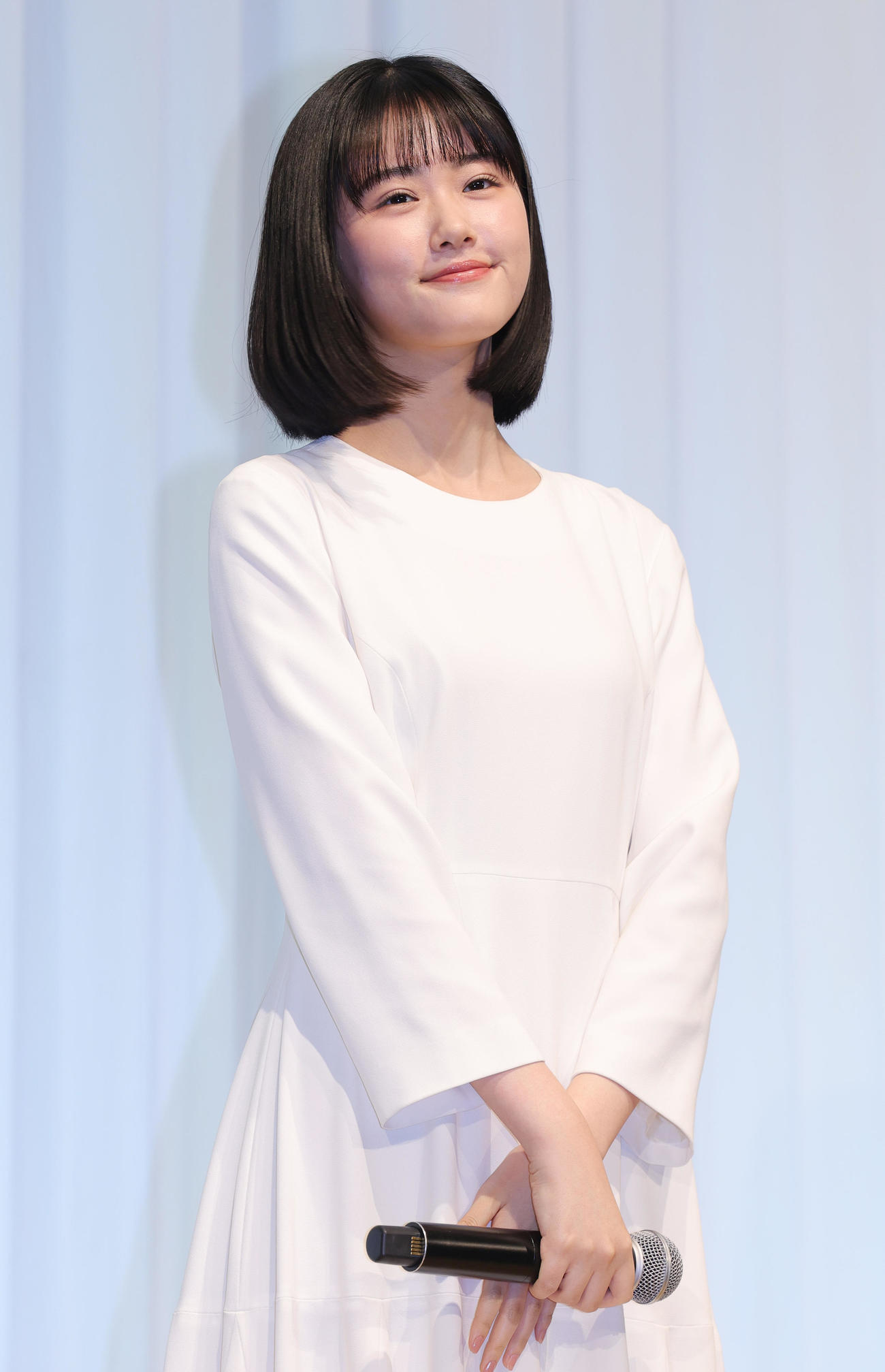 松竹創業130周年記念イベントに登場した原菜乃華（撮影・野上伸悟）