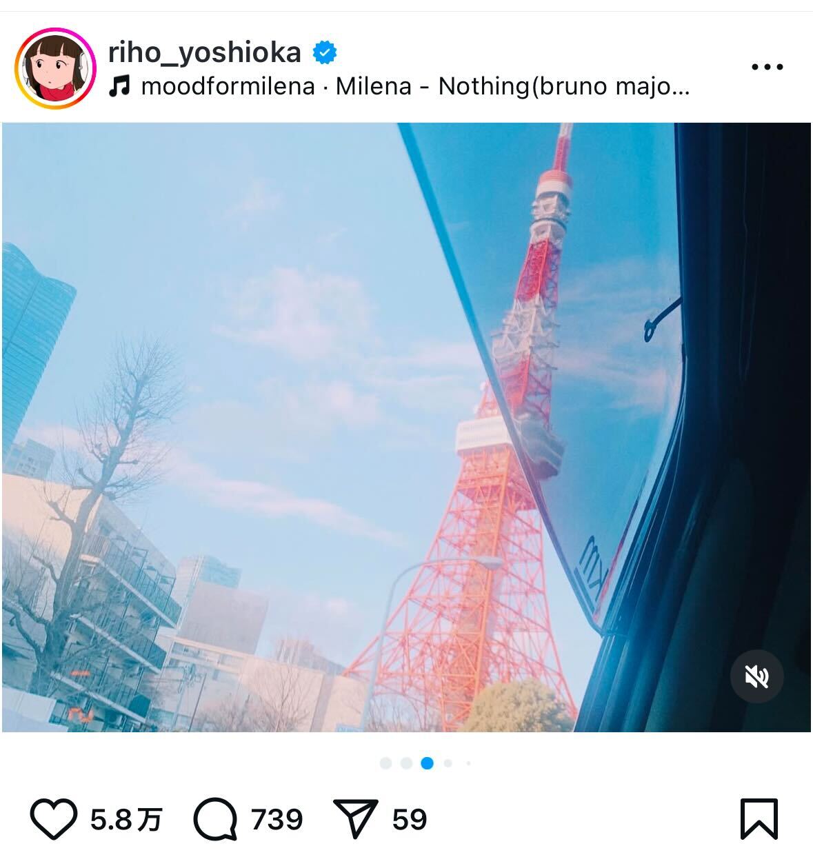 吉岡里帆インスタグラムから