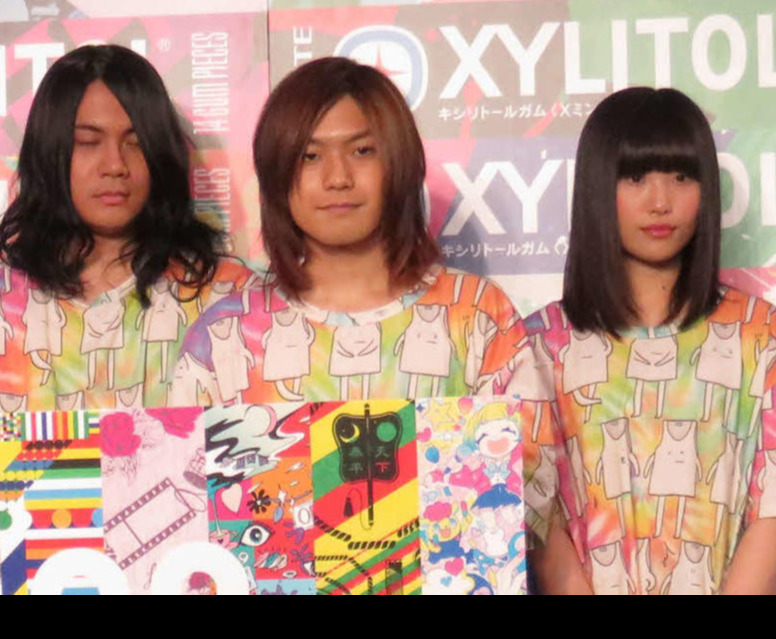 ヤバイTシャツ屋さんのもりもともと、しばたありぼぼ、こやまたくや（2017年撮影）