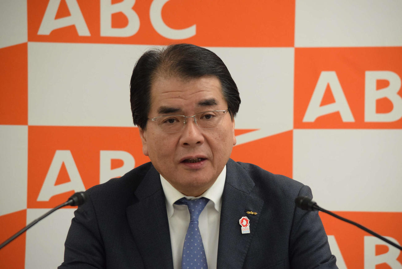 ABCテレビの今村俊昭代表取締役社長（撮影・阪口孝志）
